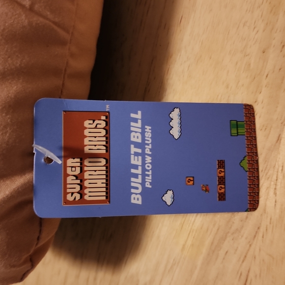 Nintendo Super Mario Bros Bullet Bill Pillow Plush NWT 8"x7" - Picture 4 of 6